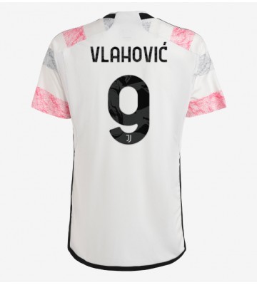 Juventus Dusan Vlahovic #9 Segunda Equipación 2023-24 Manga Corta